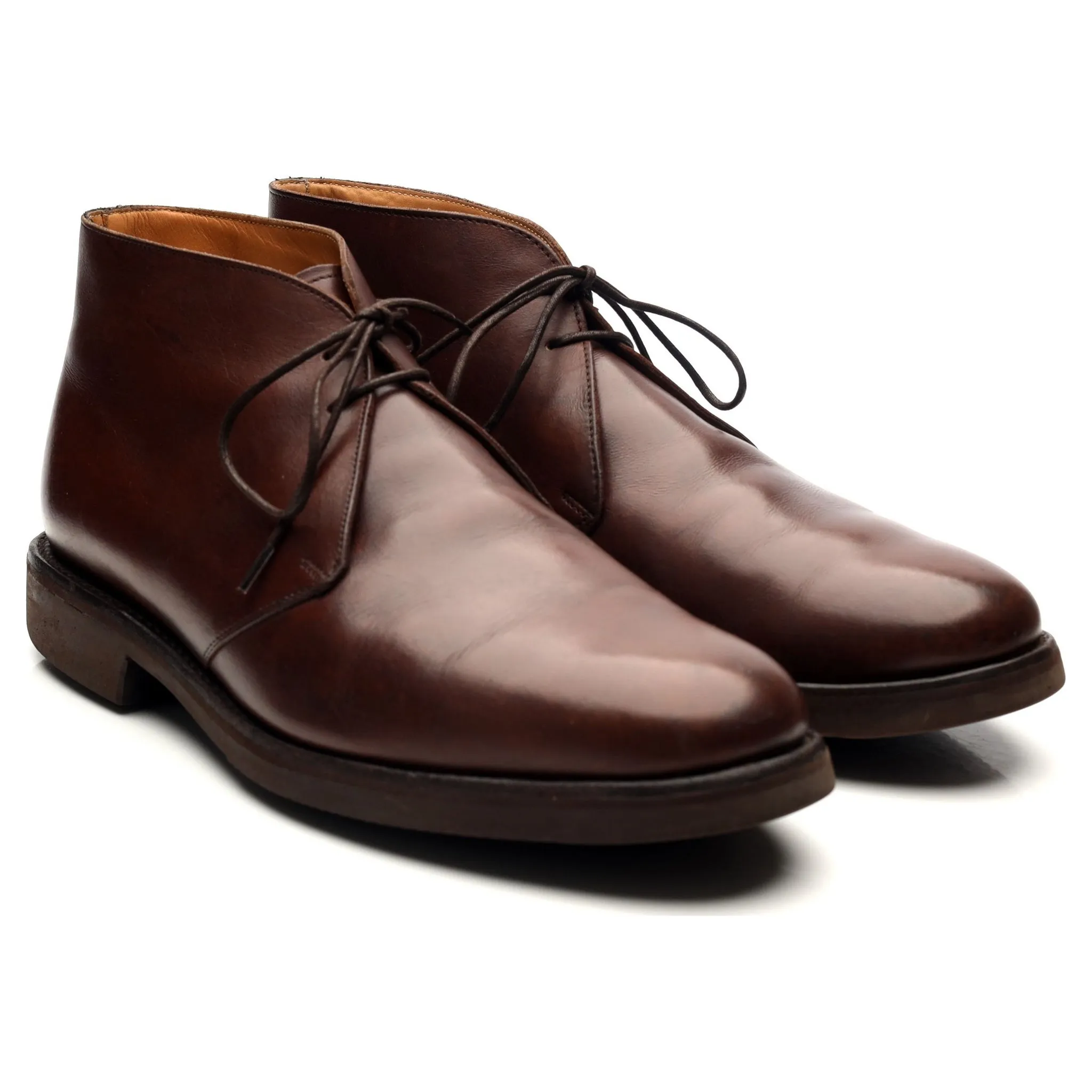 '148726' Brown Leather Chukka Boots UK 8.5 F