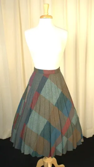 70s does 1940s Pleated Skirt