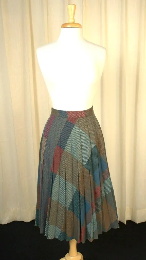 70s does 1940s Pleated Skirt