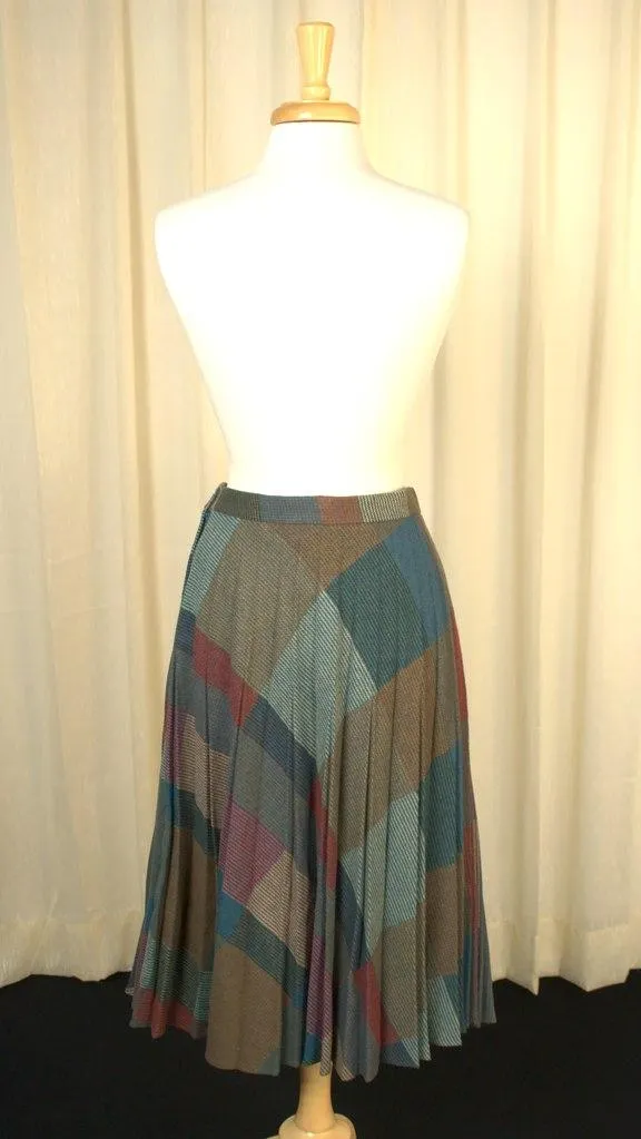 70s does 1940s Pleated Skirt