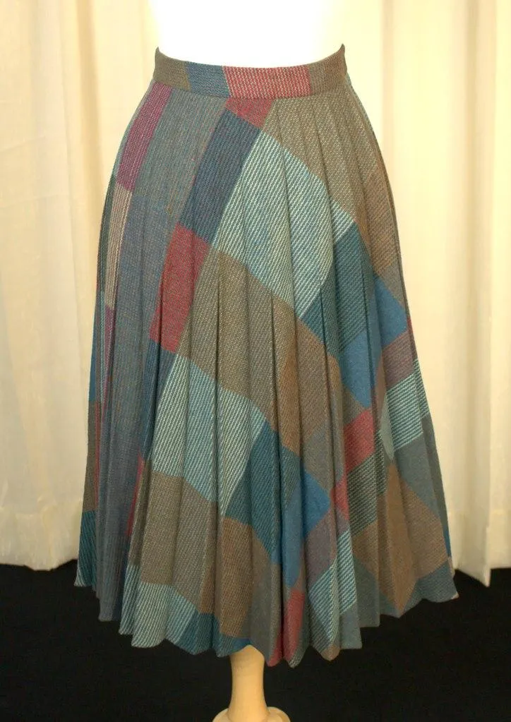 70s does 1940s Pleated Skirt