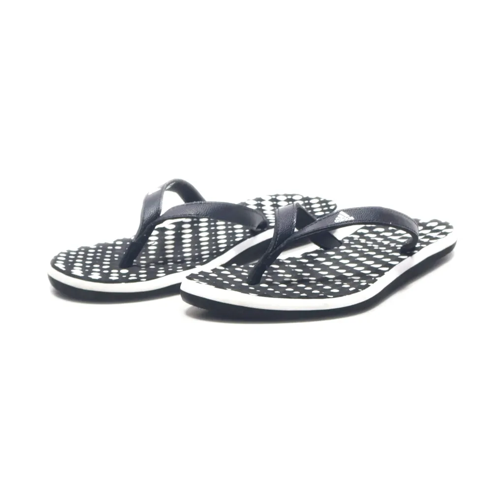 Adidas Eezay Flip Flops Leather Black Colour For Women