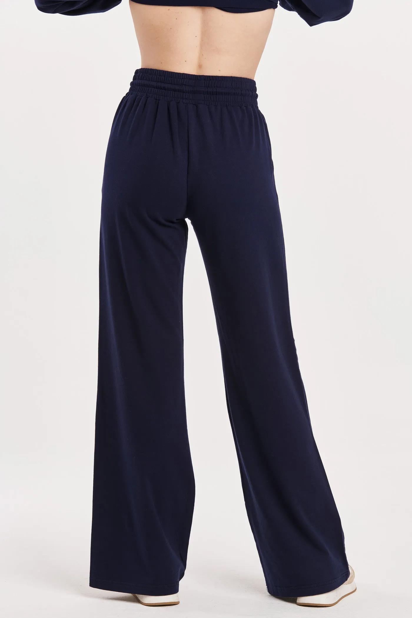 Another Love Quincy Wide Leg Pants- Navy