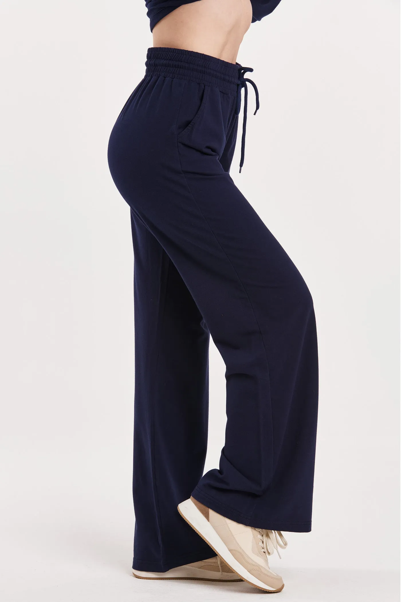 Another Love Quincy Wide Leg Pants- Navy