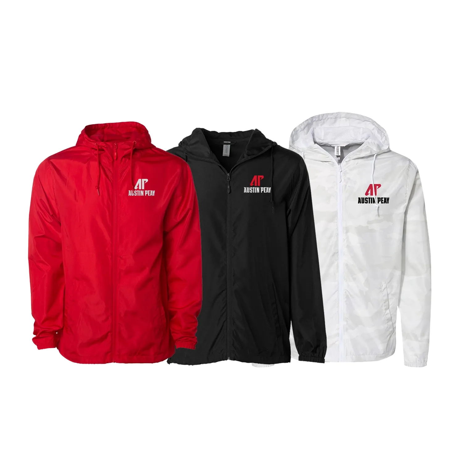 Austin Peay Full Zip Windbreaker - Embroidered with choice of AP Design