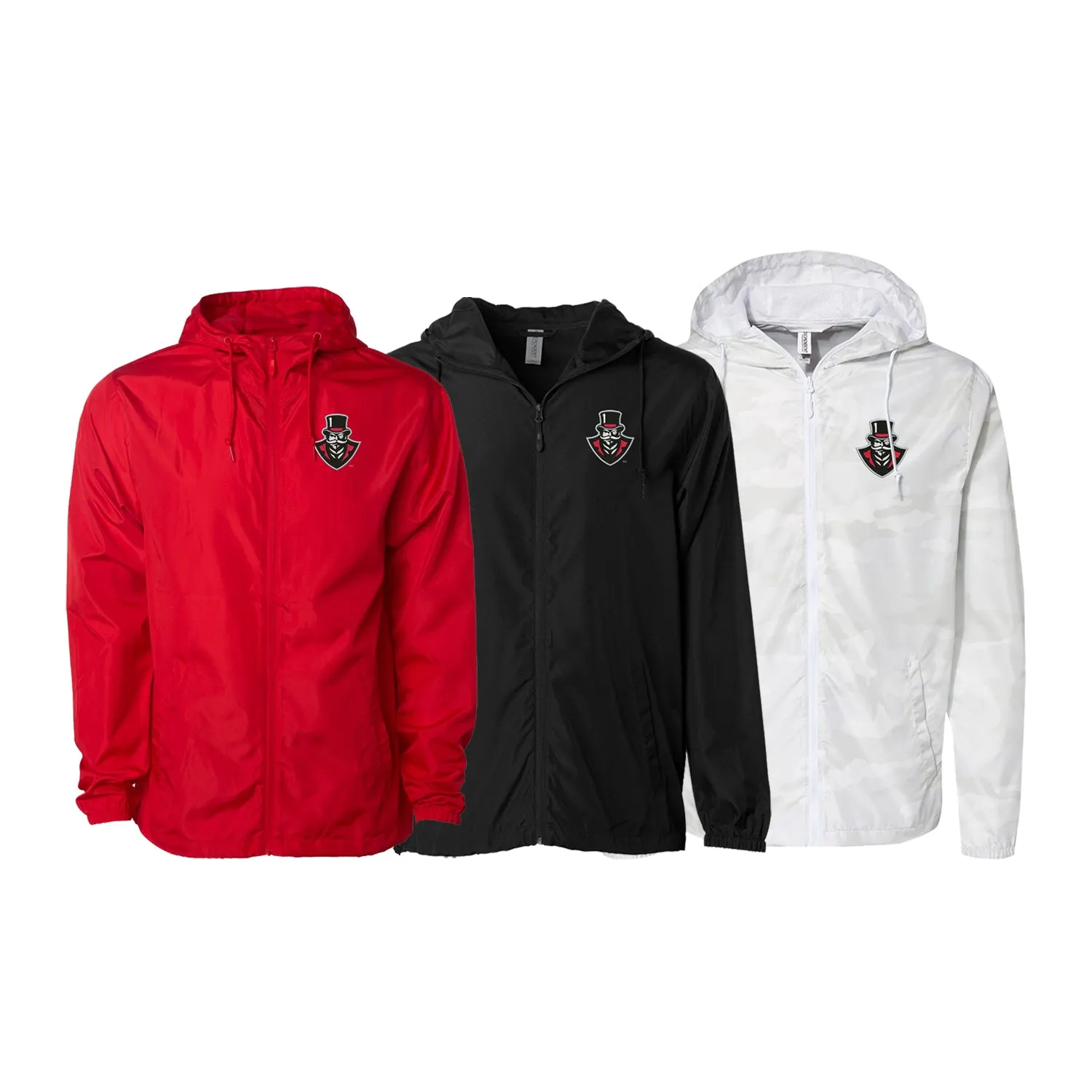 Austin Peay Full Zip Windbreaker - Embroidered with choice of AP Design