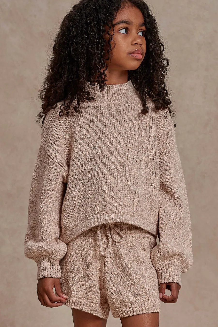 Baby Girls Sweater Rylee   Cru Heathered Rose