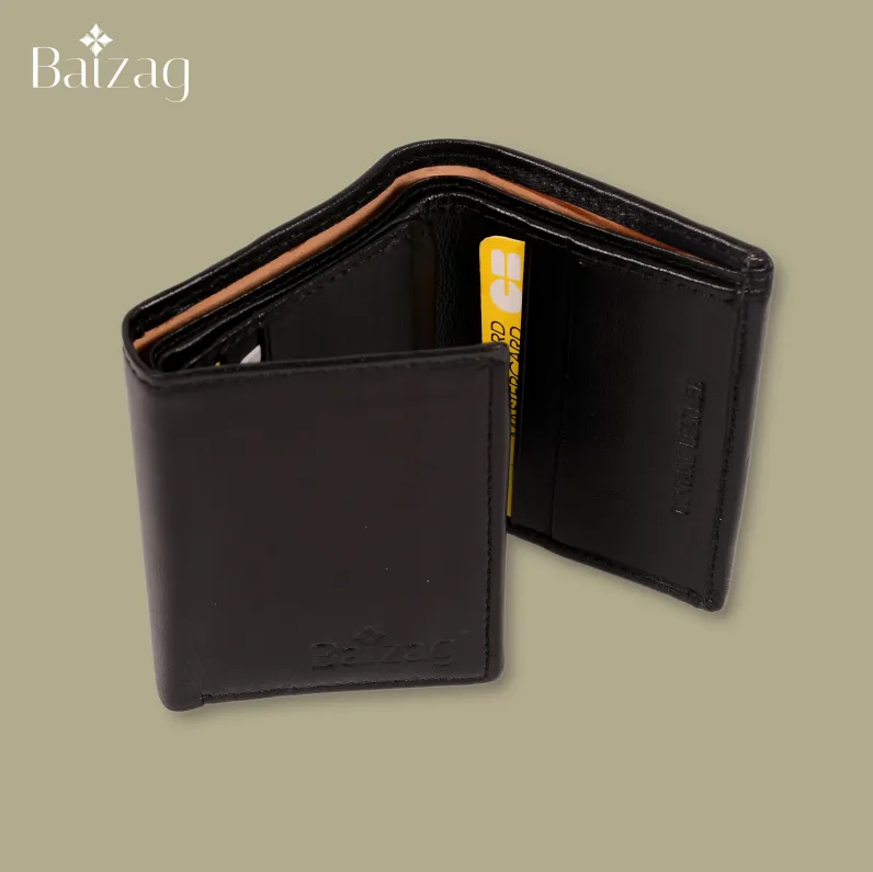 Baizag CEO Choice 3 Fold Men's Wallet - Black