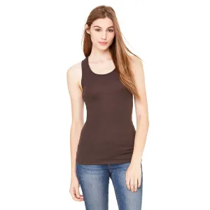 Bella   Canvas Women's Chocolate Sheer Mini Rib Racerback Tank