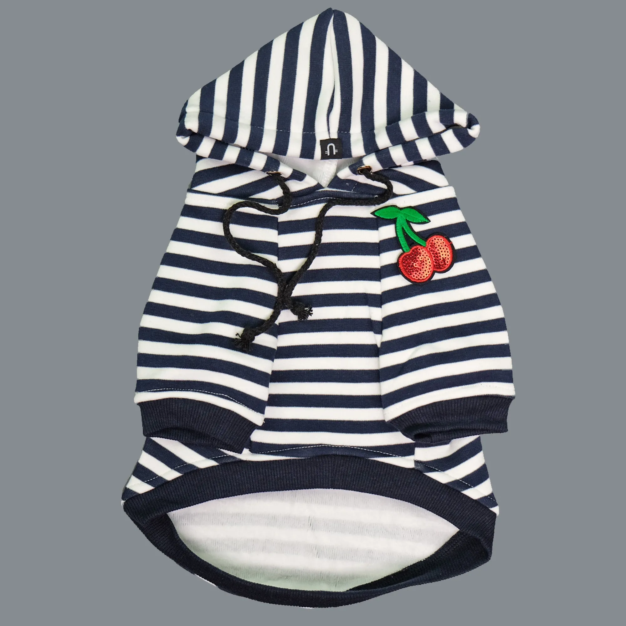 Best Mate Striped Dog Hoodie