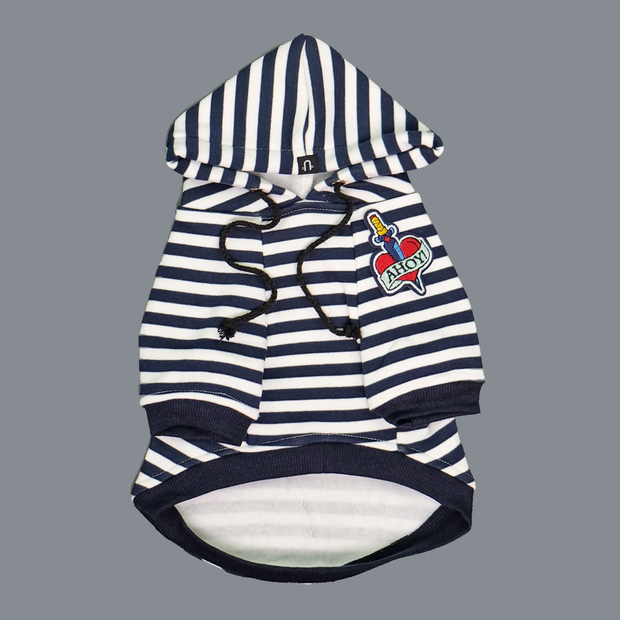 Best Mate Striped Dog Hoodie