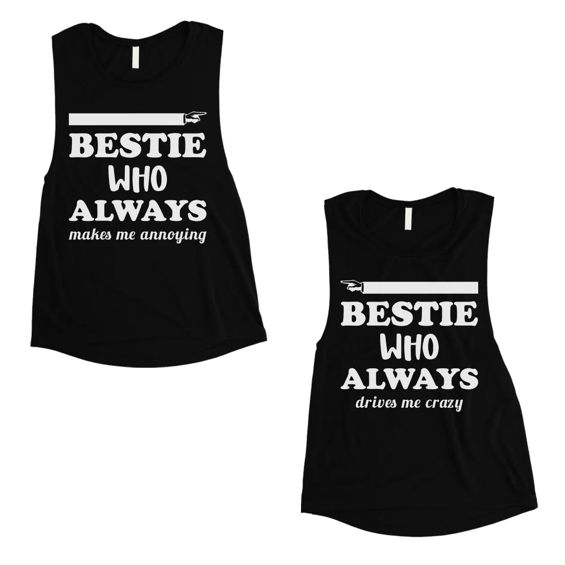 Bestie Always Womens BFF Matching Muscle Tank Tops For Best Friends