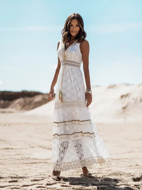 Bohemian Style Summer Vacation Lace Dress