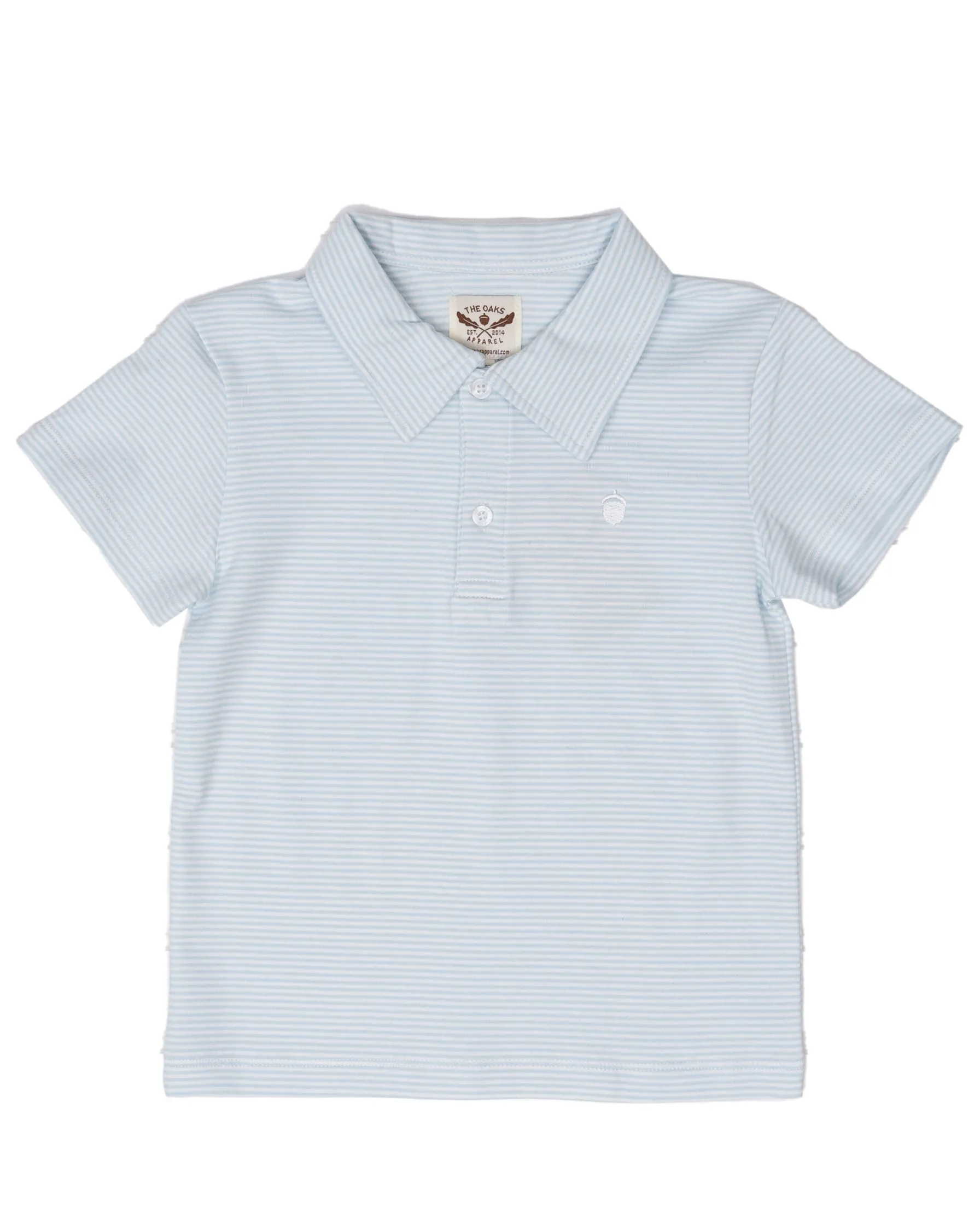 Boys Blue White Stripe Polo