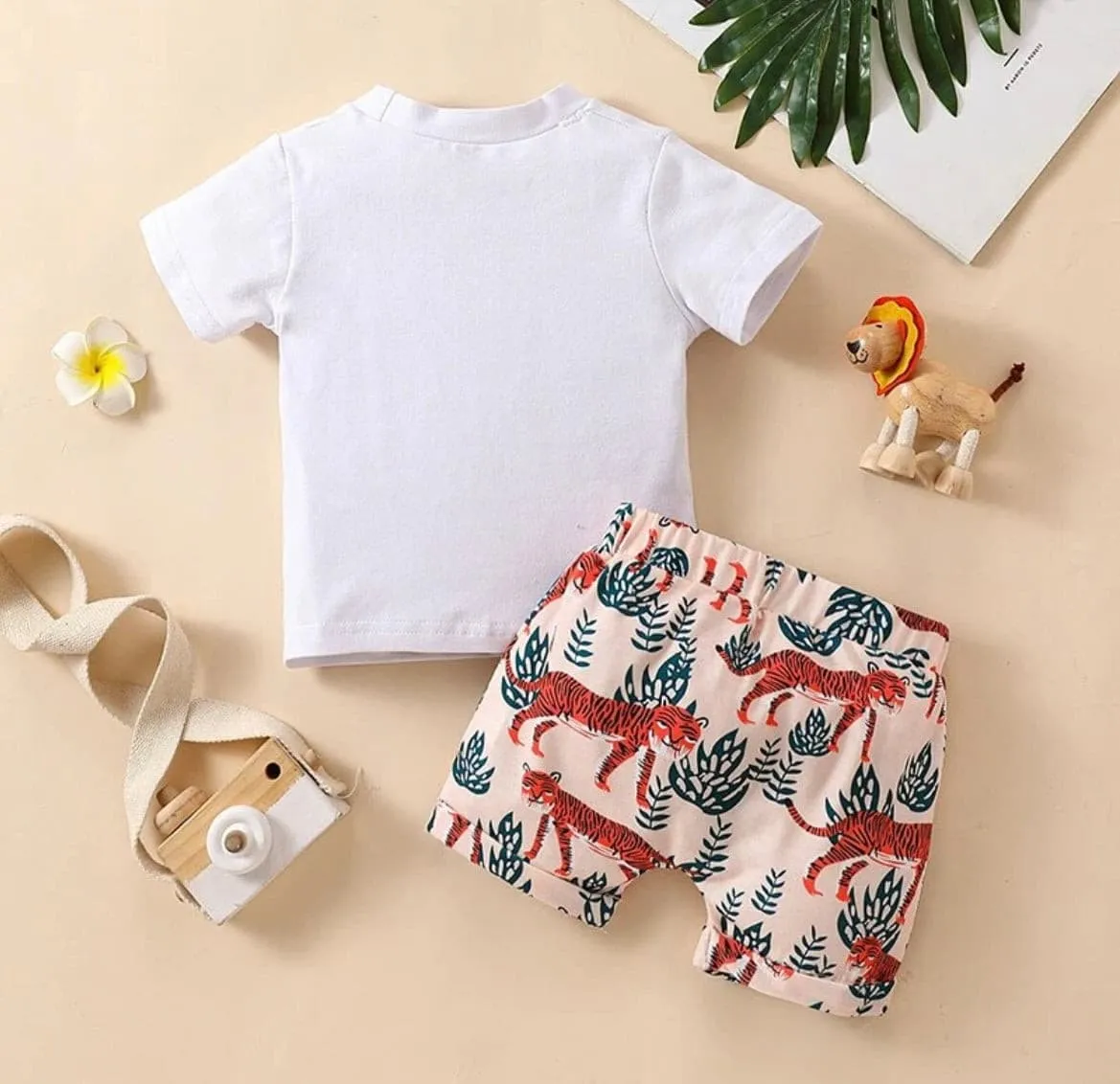 Boys Bro Tee & Tiger Short Summer Set