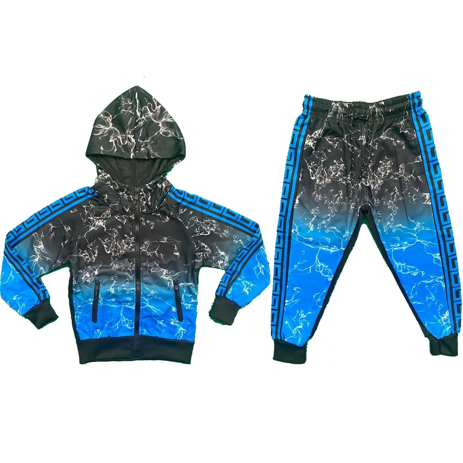 Boys Girls Kids Tracksuit Jacket Joggers Jogging Bottoms Outfit Set Fashion