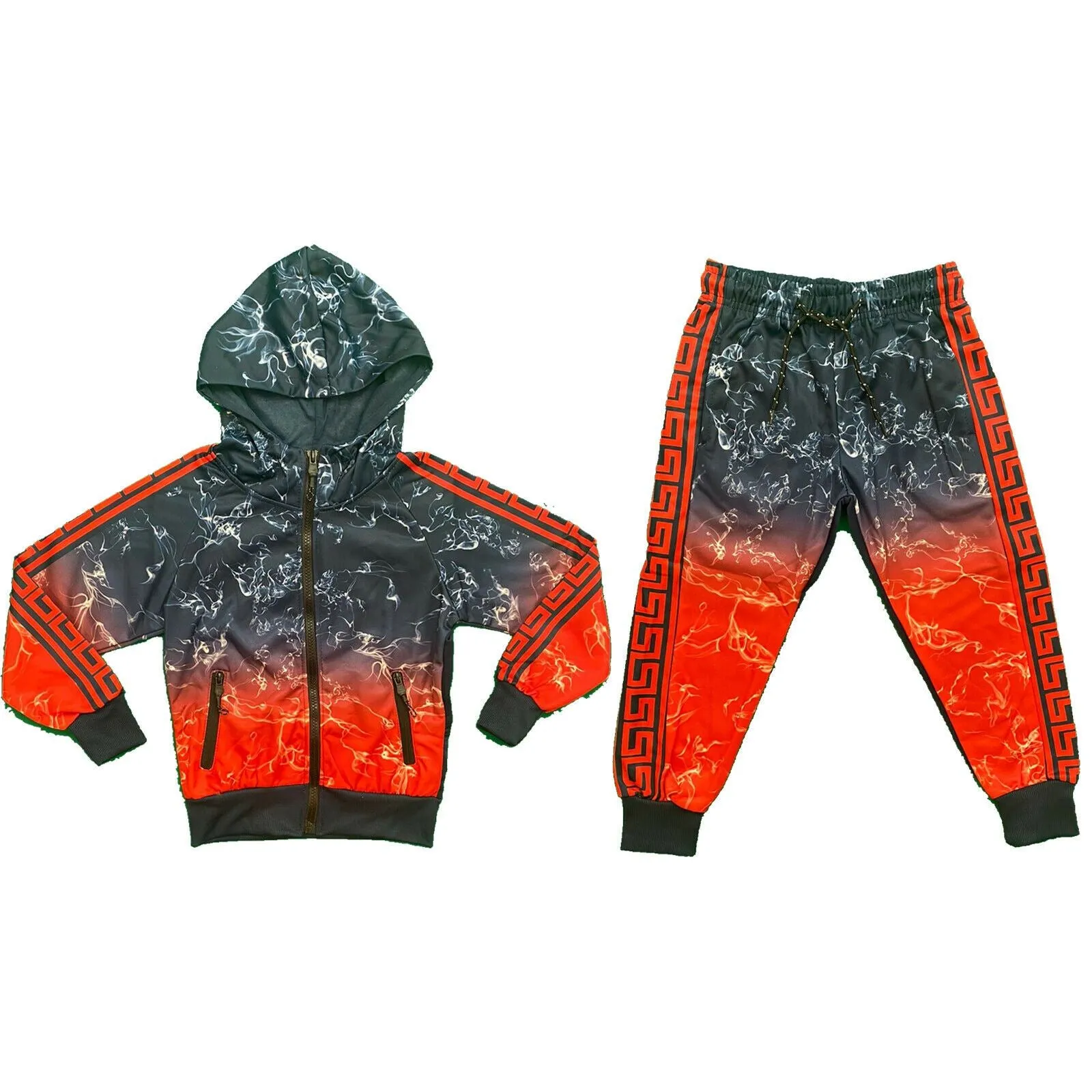 Boys Girls Kids Tracksuit Jacket Joggers Jogging Bottoms Outfit Set Fashion