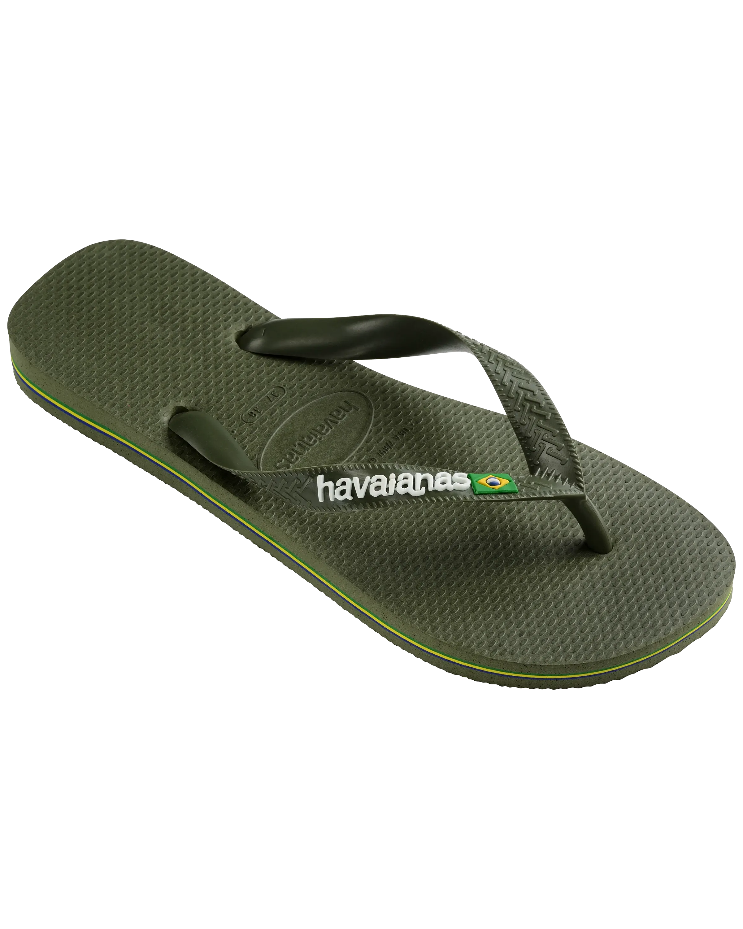 Brazil Logo Flip Flops in Green