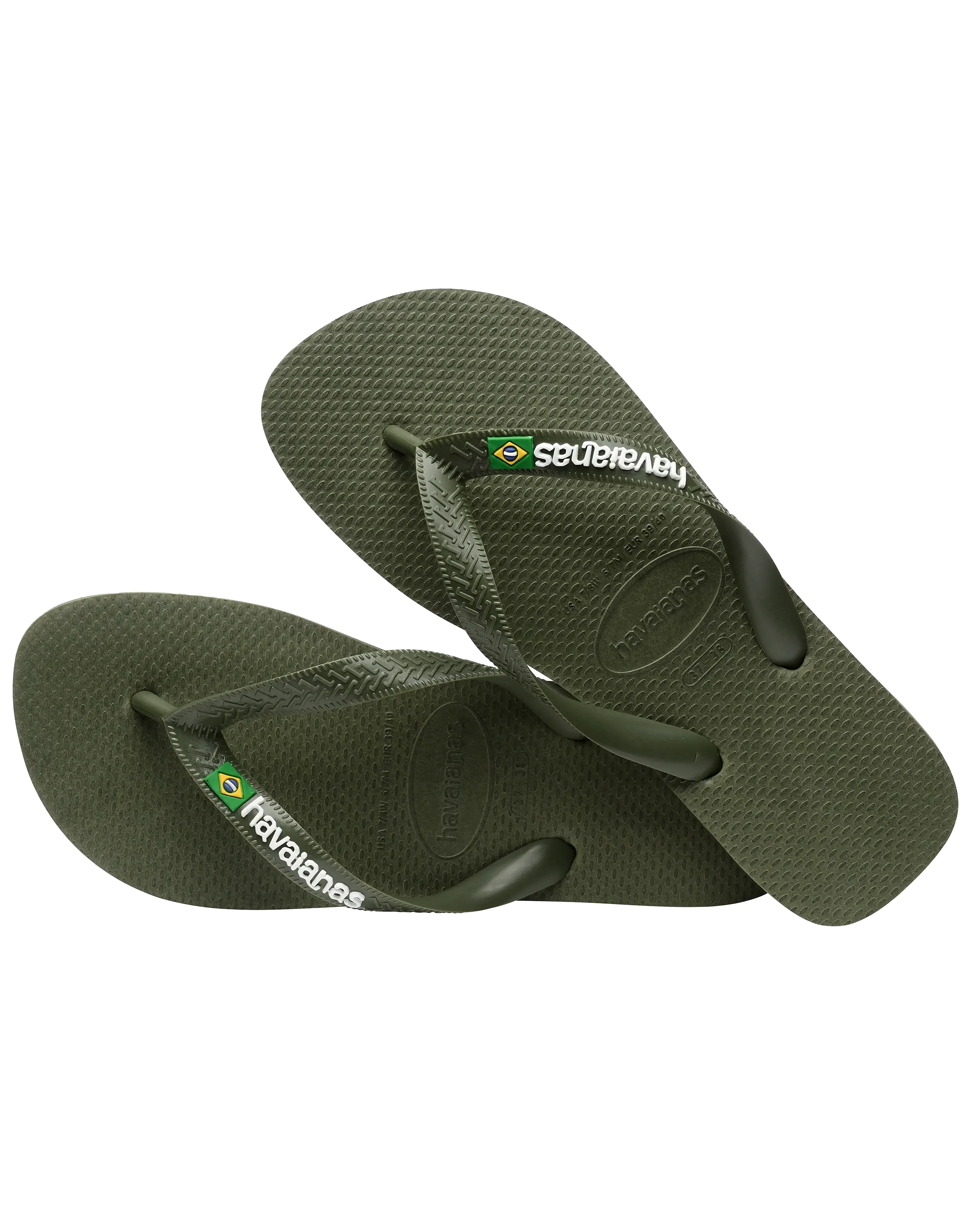 Brazil Logo Flip Flops in Green