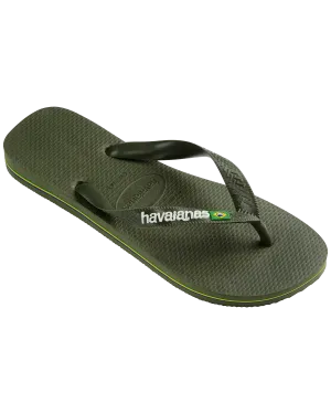 Brazil Logo Flip Flops in Green