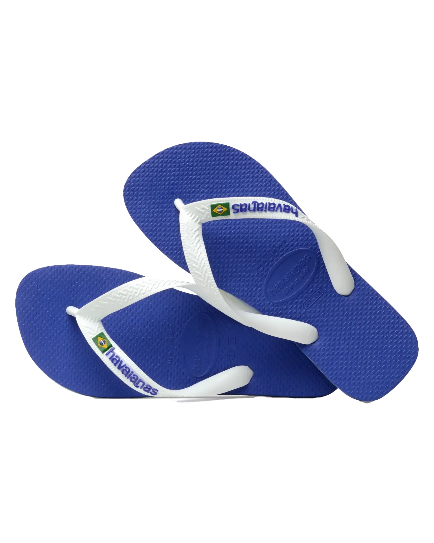 Brazil Logo Flip Flops in Marine Blue