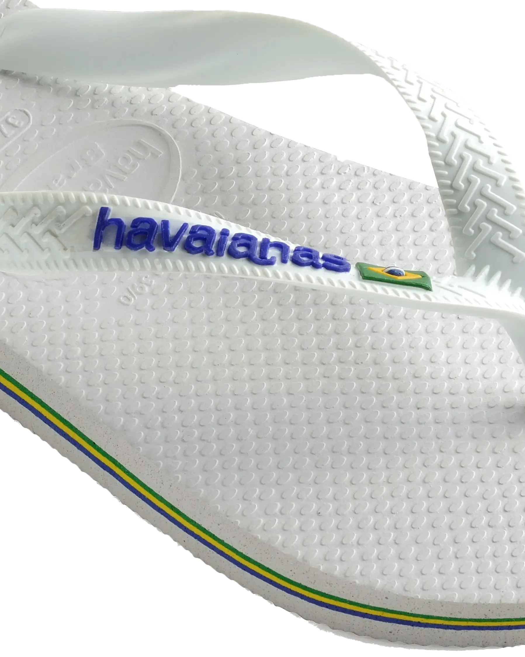 Brazil Logo Flip Flops in White