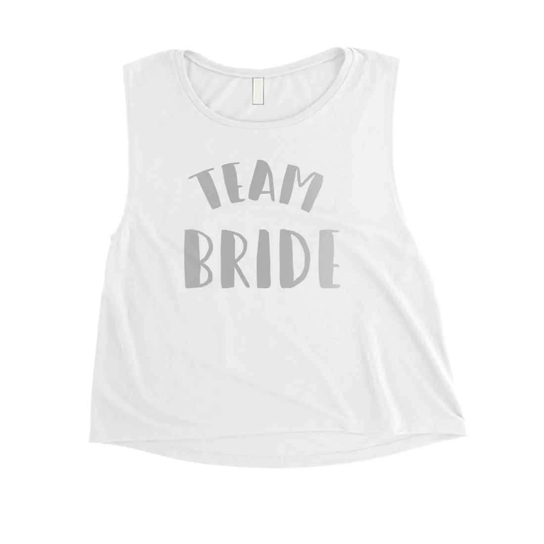 Bride Team Bride-SILVER Womens Crop Top Unique Cool Anniversary