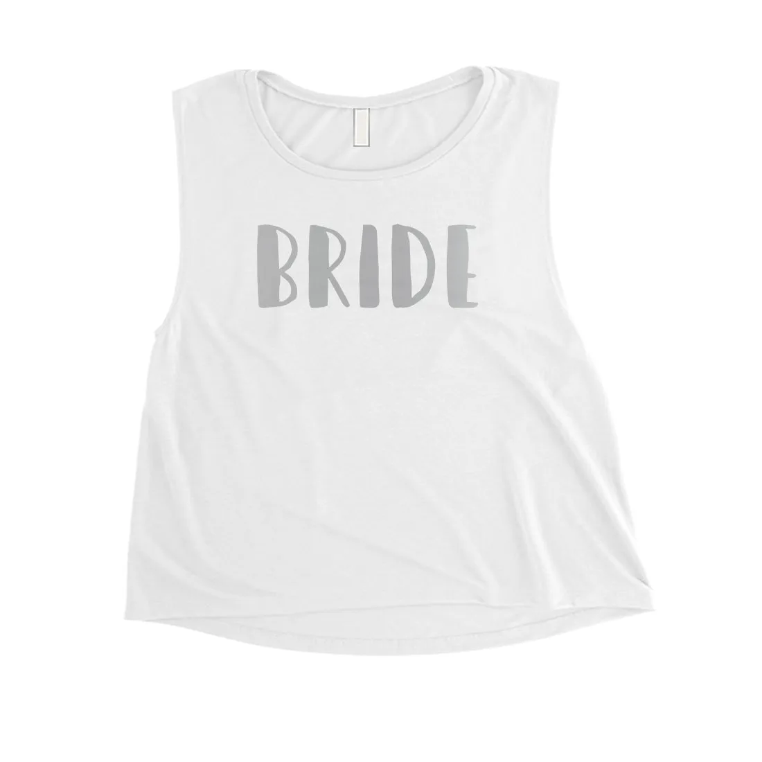 Bride Team Bride-SILVER Womens Crop Top Unique Cool Anniversary