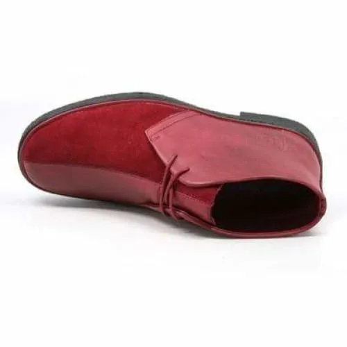 British Walkers Playboy Men's Wine Red Leather and Suede Split Toe