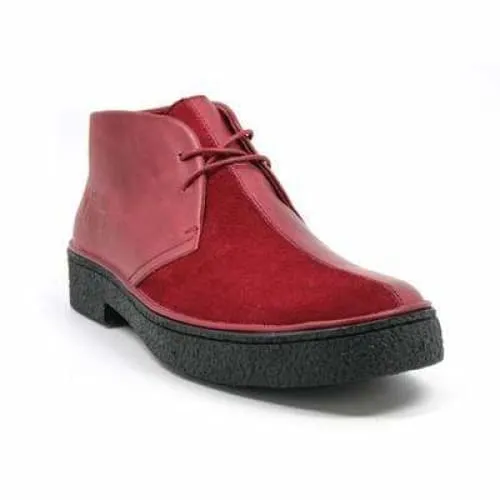 British Walkers Playboy Men's Wine Red Leather and Suede Split Toe