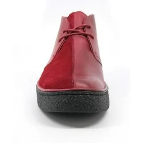 British Walkers Playboy Men's Wine Red Leather and Suede Split Toe