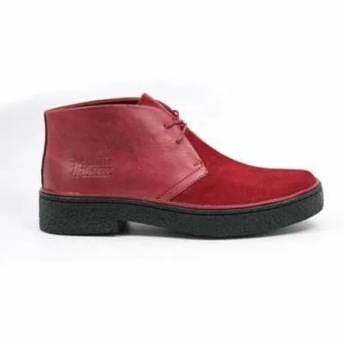 British Walkers Playboy Men's Wine Red Leather and Suede Split Toe