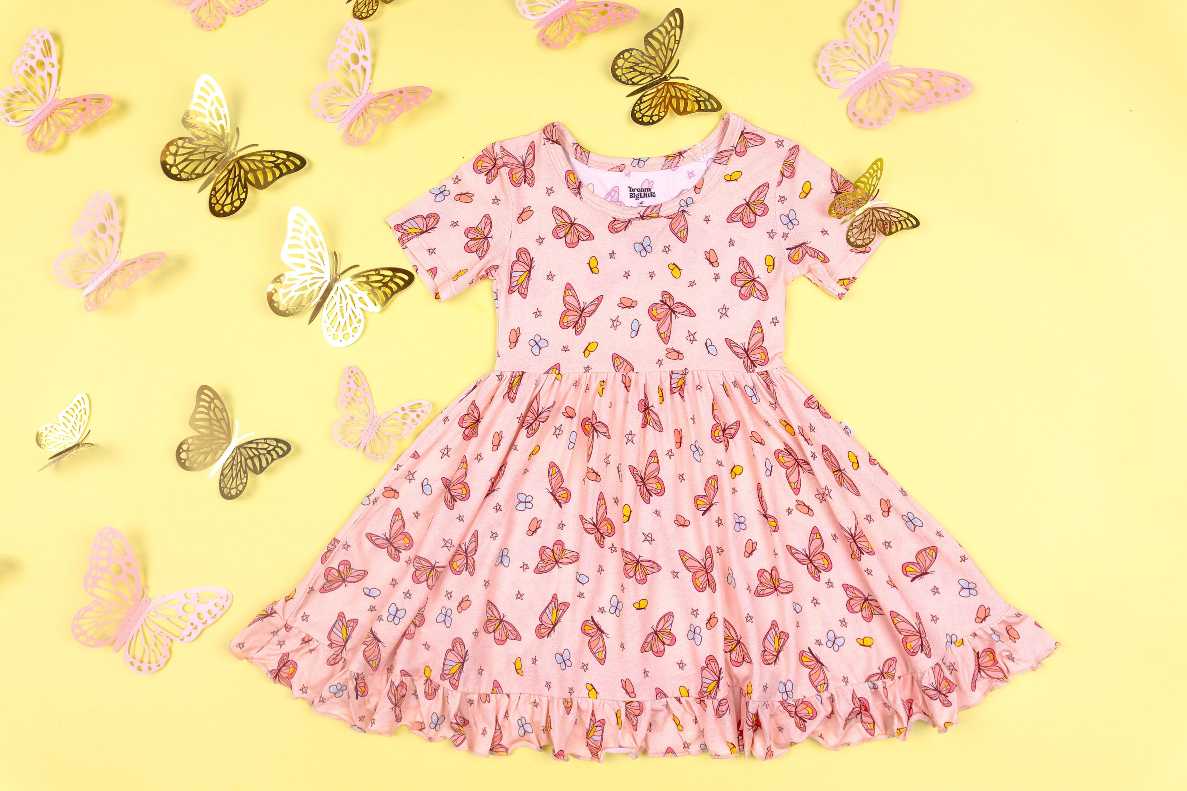 CHASING BUTTERFLIES DREAM RUFFLE DRESS