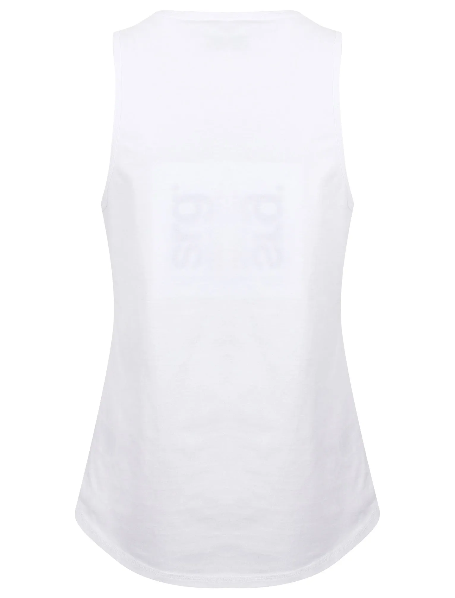 Chelle Palm Tree Motif Vest Top In Bright White - Tokyo Laundry