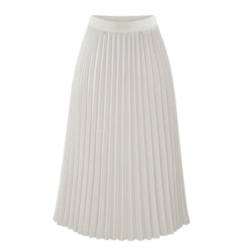 Chic Pleated Chiffon Midi Skirt - Your Go-To Summer Essential