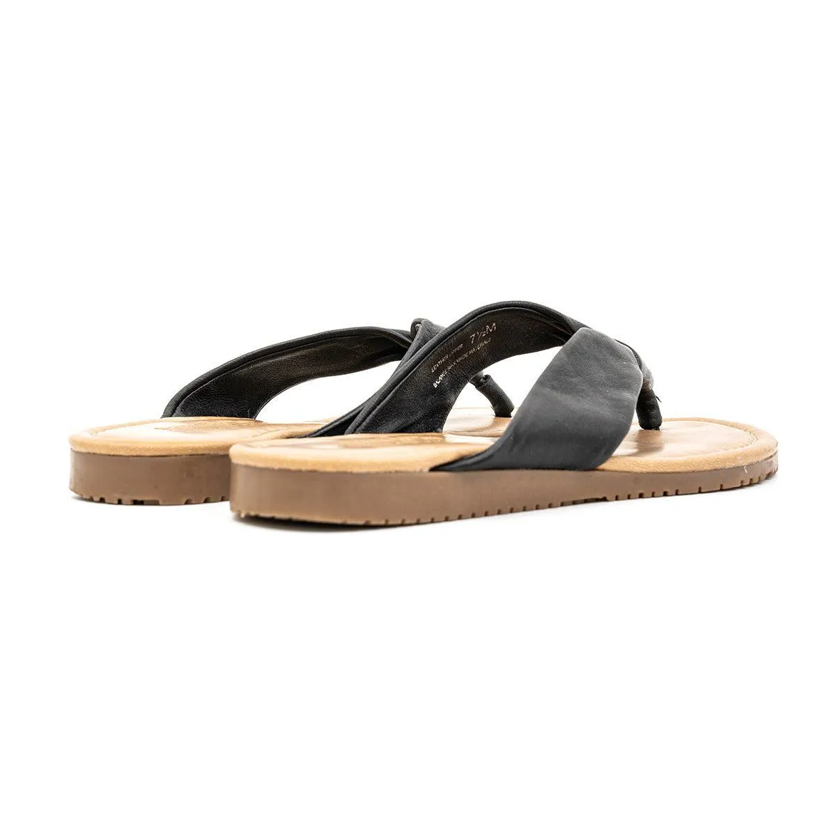 Coach And Four Sassari Pappagallo Sandals Flip Flops Leather Black Colour For Women