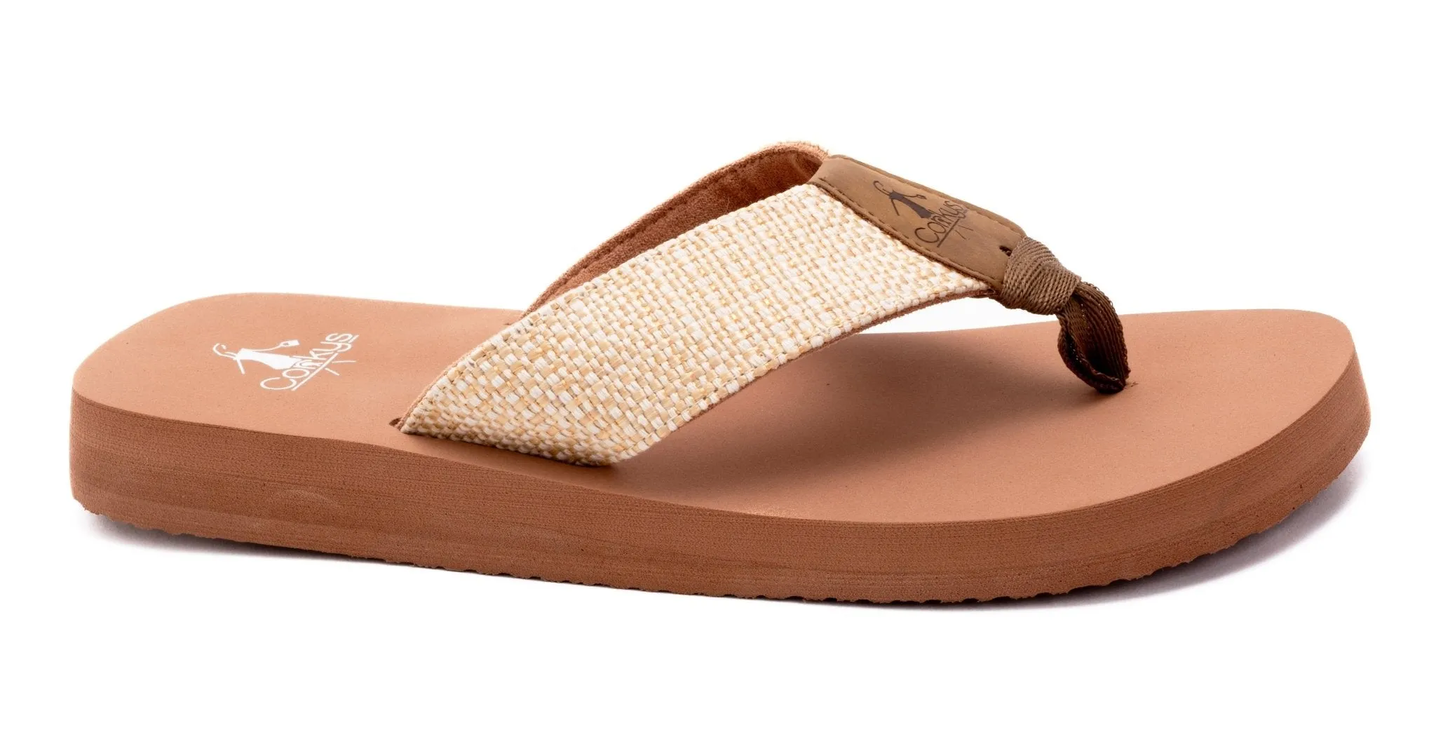 Corky's Footwear Summer Break Flip Flops - Cream Raffia