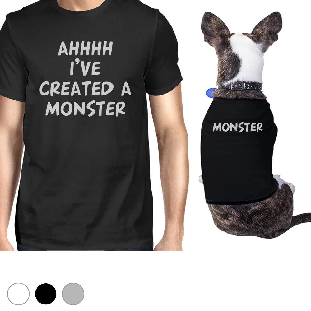 Created A Monster Small Dog and Owner Matching Shirts Unique Gift