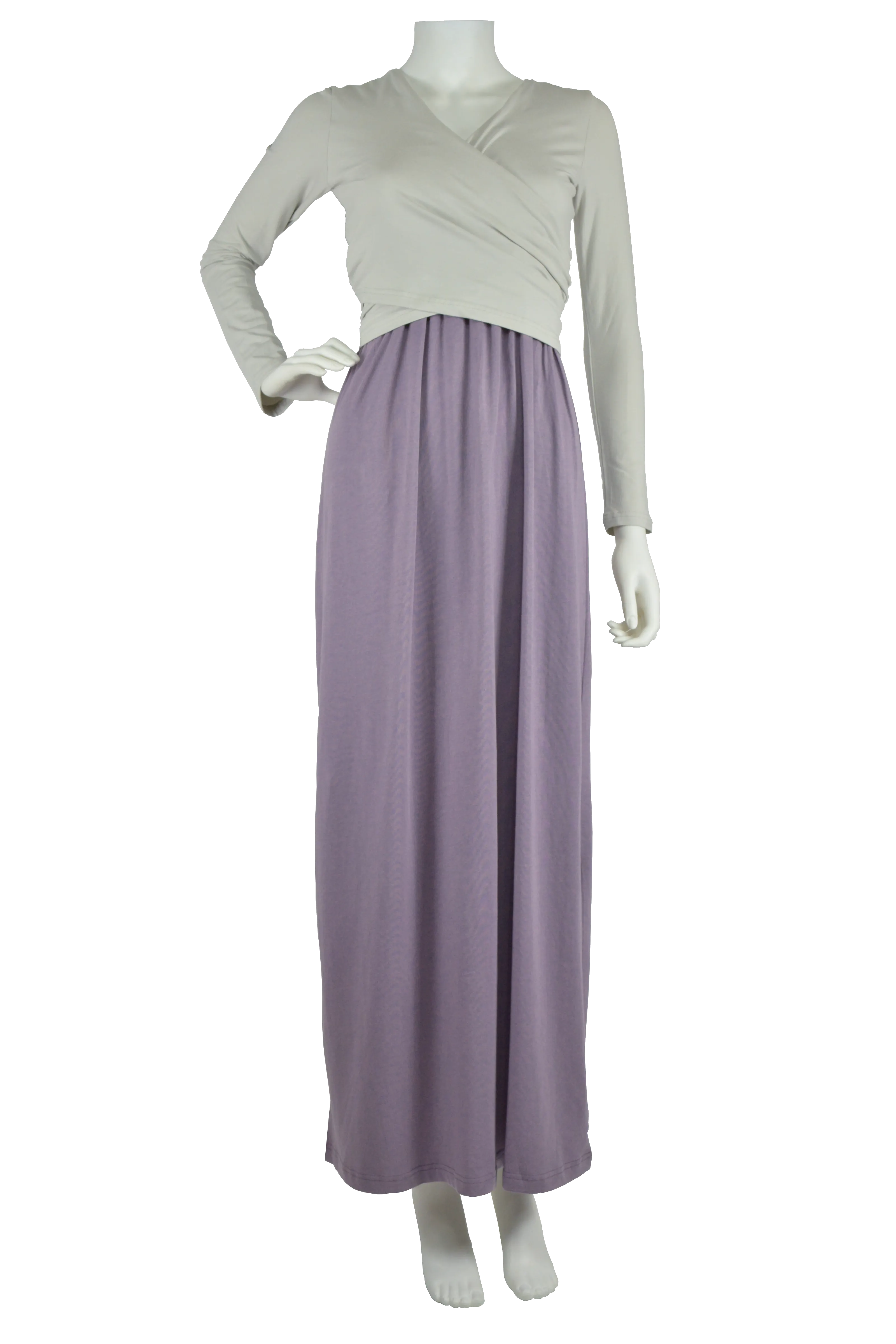 Cross-over Maxi Dress- Amethyst