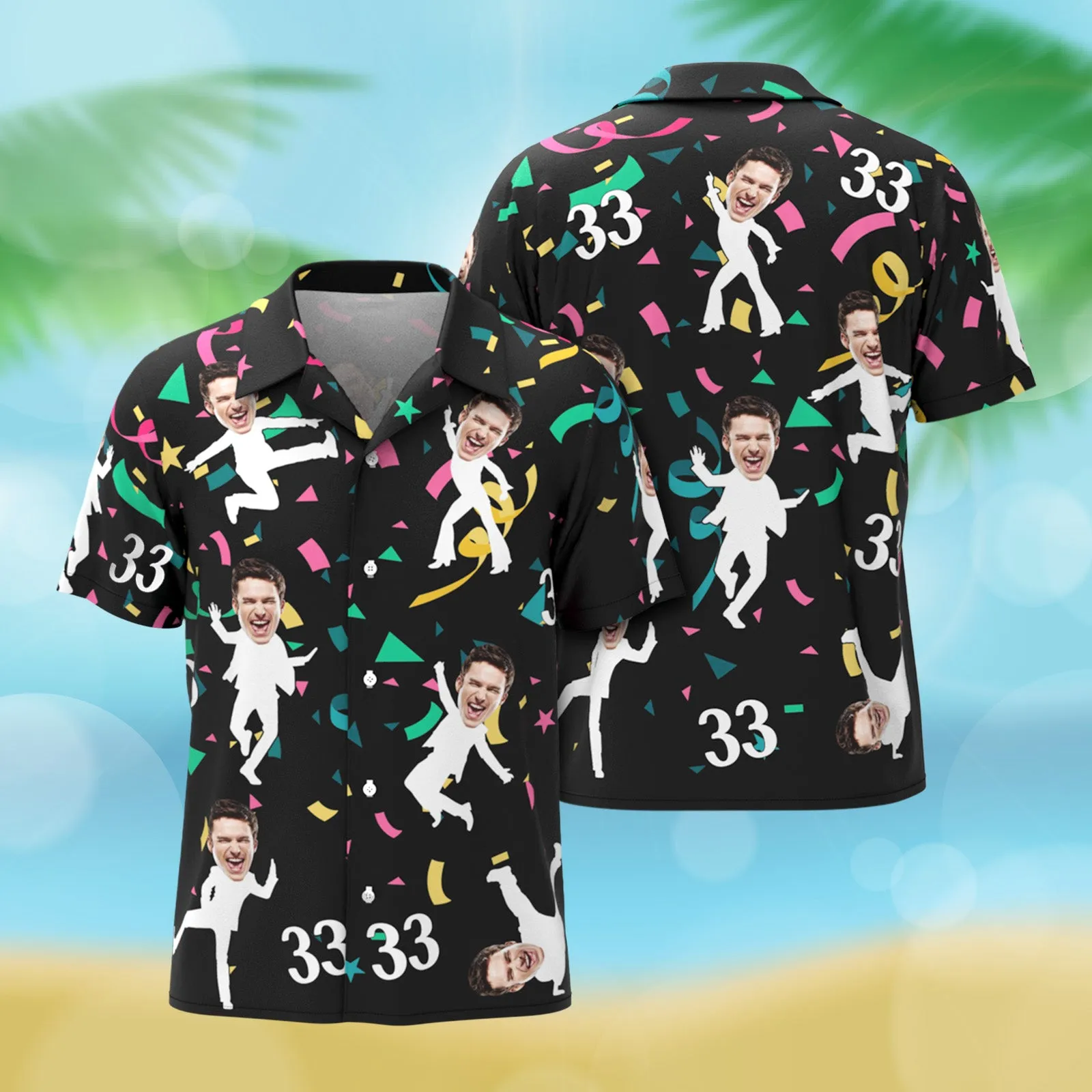 Custom Button-down Shirts Brithday Hawaiian Shirts Brithday Gifts For Him