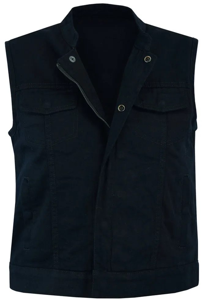 DM987 Women's Advance Black Construction Denim Vest