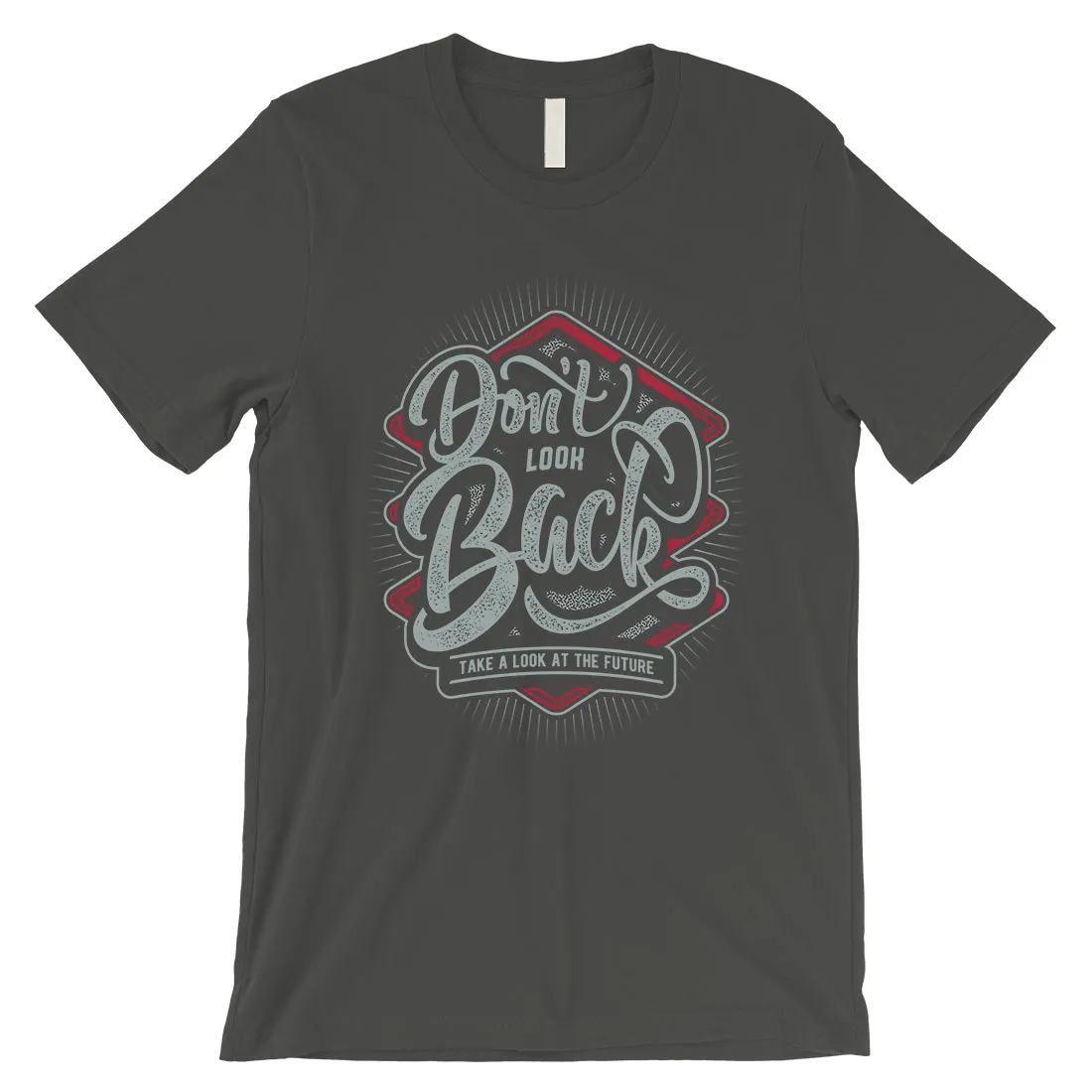 Don't Look Back Mens Unique Graphic Tee Vintage Retro Style T-Shirt