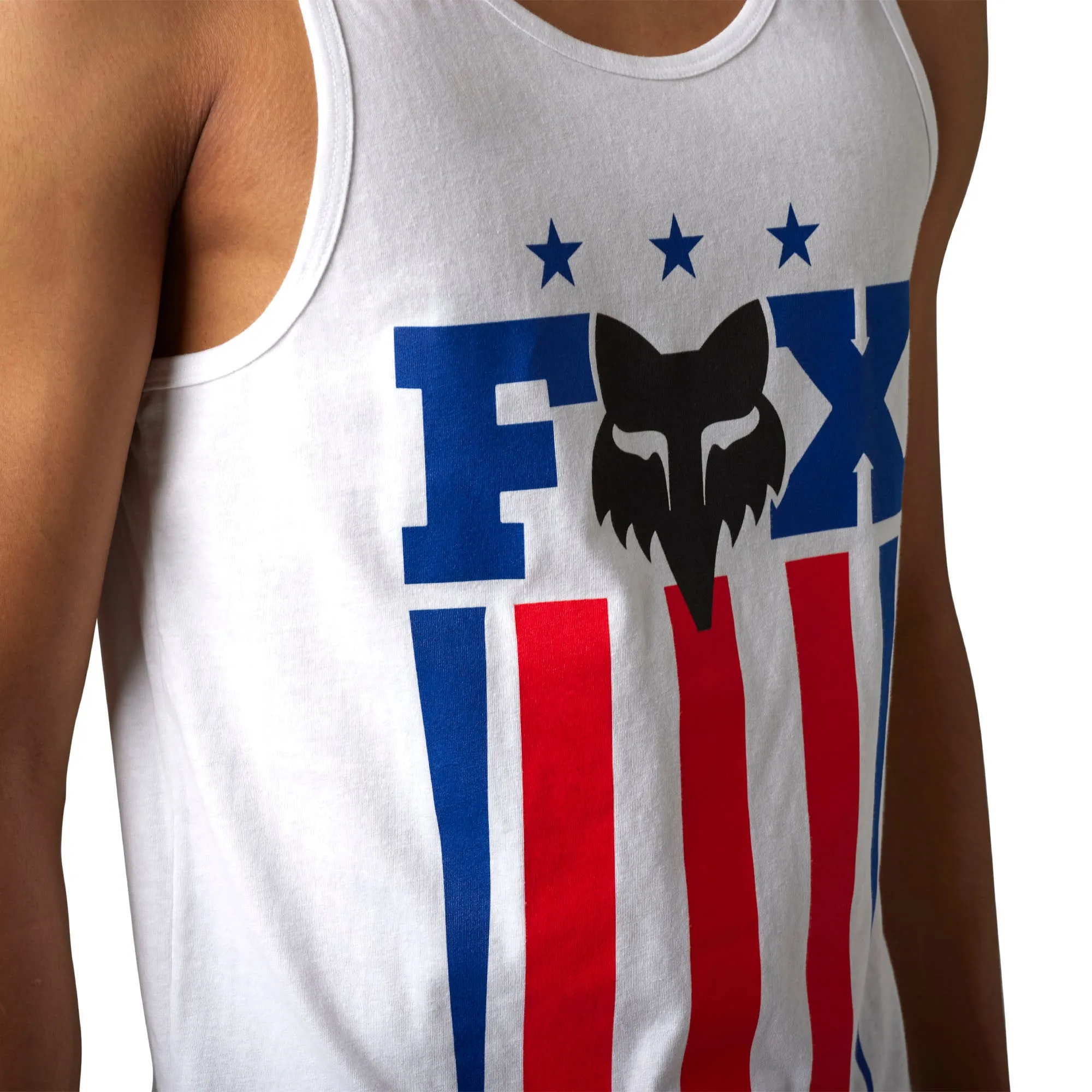 Fox Racing  Mens Unity Premium Tank Top Sleeveless Soft Lightweight Optic White