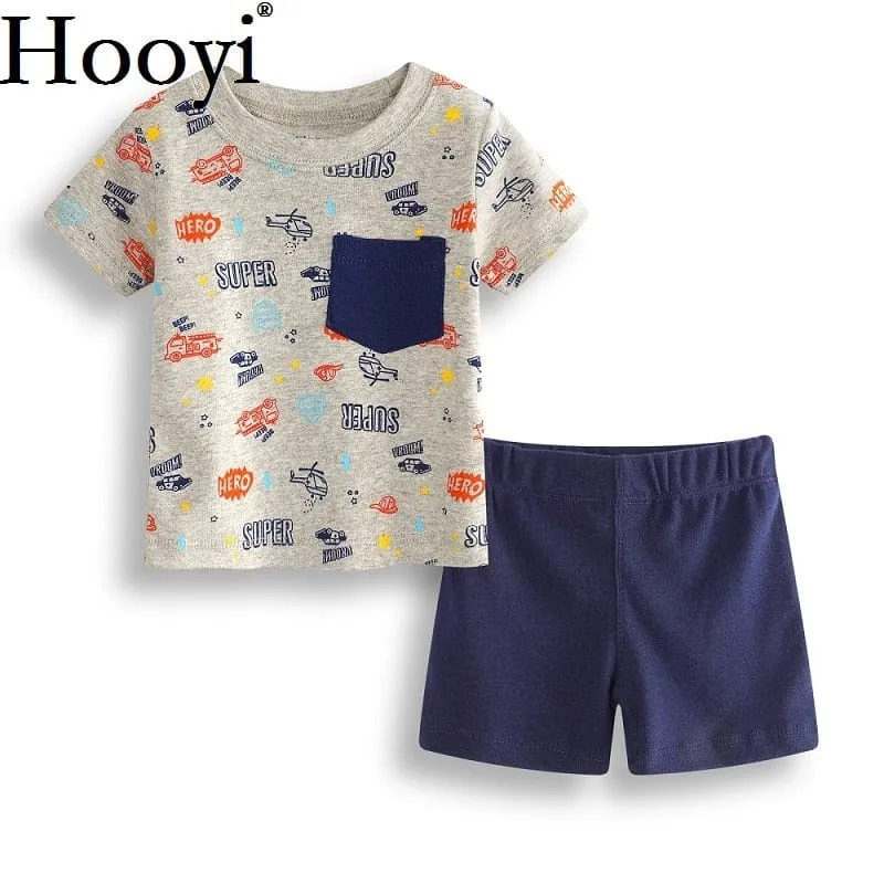 Fun Print Shorts 2 PC Sets