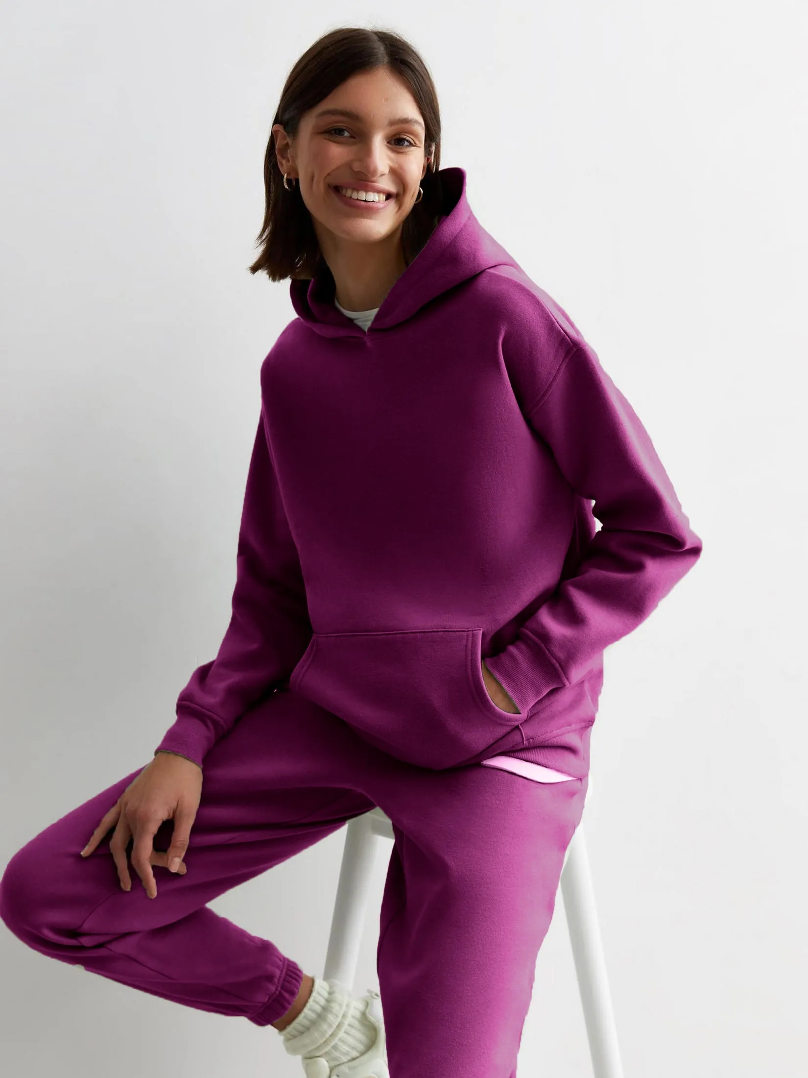 Grape Pink Hoodie & Sweatpants Set