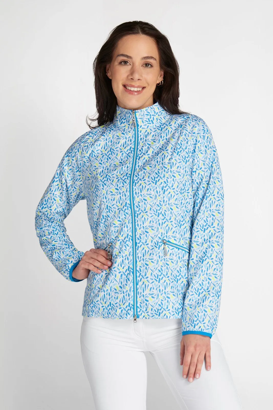 Green Lamb Ladies Keela Printed Golf Windbreaker SG22931