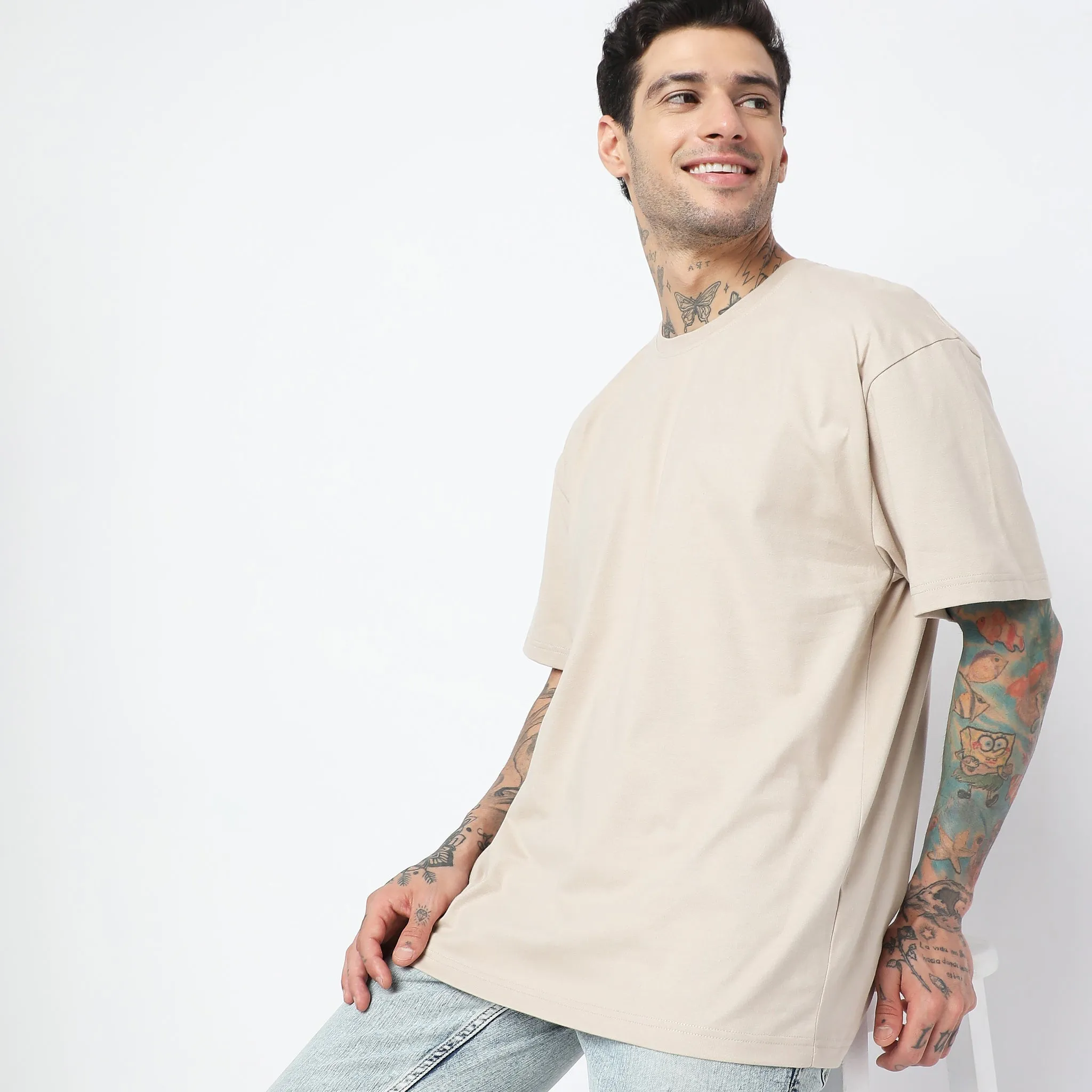 Heavy Dutee Tees™  Oversize - 100% Cotton Solid Crew Tees