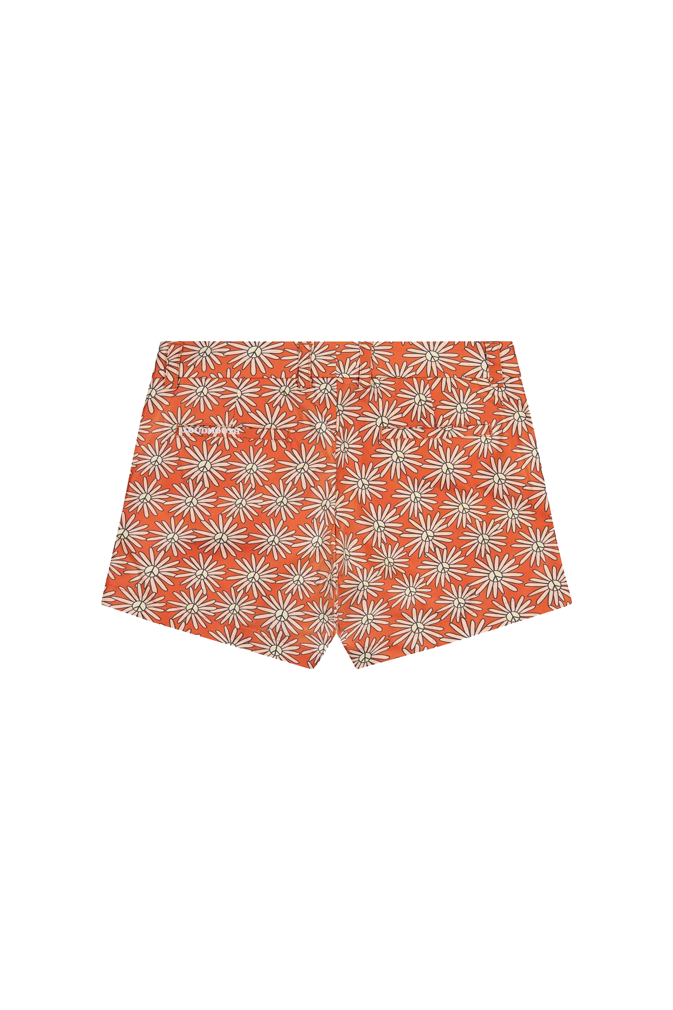 High Waist Short - Burnt Peace Flower