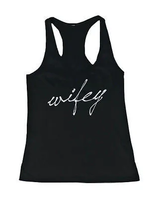 Hubby and Wifey Cute Matching Couple Tank Tops Great Gift Idea for Couples