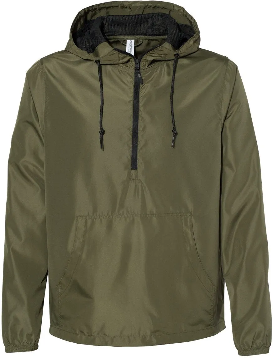 Independent Trading Co. Lightweight Windbreaker Pullover Jacket 